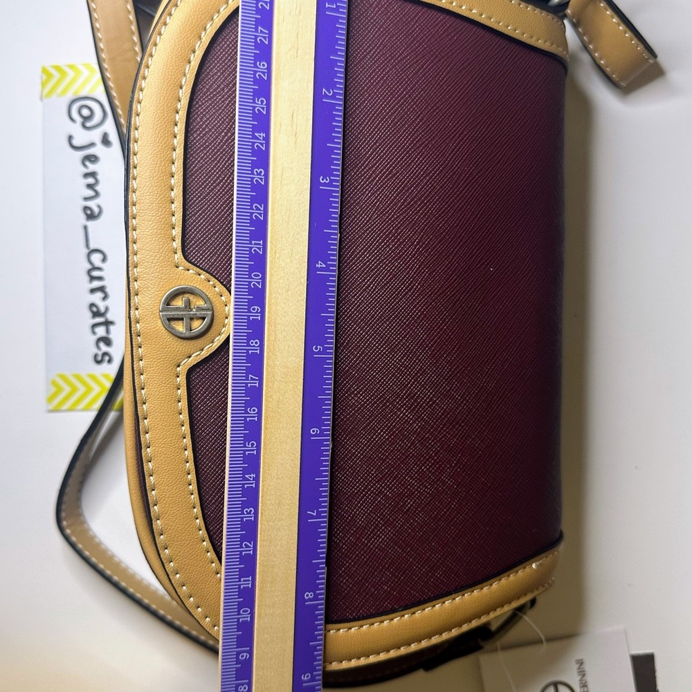 Gianni Bini Saddle Crossbody Bag NWT – Brown & Tan Faux Leather - Picture 5 of 14